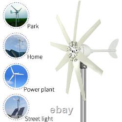 8000W 8 Blades Wind Turbine Generator Kit Vertical Axis Residential Power Garden