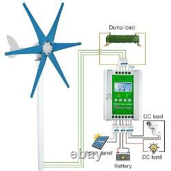 8000W Hybrid Wind Turbine Generator AC 24V Hybrid Charger Controller Home Power