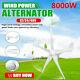8000w Power 5 Blades Wind Turbines Generator Kit With Charge Controller Dc 12v