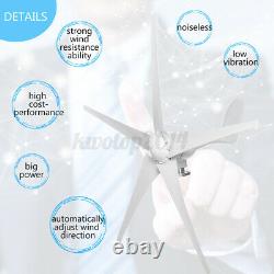 8000W Power 5 Blades Wind Turbines Generator Kit with Charge Controller DC 12V