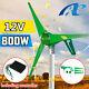 800w 12v 3 Blade Wind Turbine Generator Windmill Home Power With Charge Controller