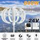 800w 24v 5 Blade Wind Turbine Generator Vertical Axis Unit With Charge Controller