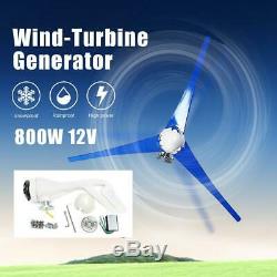 800W 3 Blades 12V 24V Horizontal Wind Turbine Generator Power Charge Controller