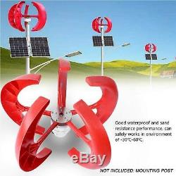 800W 5 Blades Lantern Wind Turbine Generator Vertical Axis Home Power Energy Kit