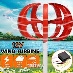 800W 5 Blades Lantern Wind Turbine Generator Vertical Axis Power 12V Controller