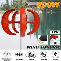 800W 5 Blades Lantern Wind Turbine Generator Vertical Axis Power Energy Unit New