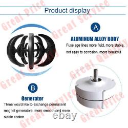 800W 5 Blades Wind Turbine Generator with MPPT Charger Controller DC12V Wind Power