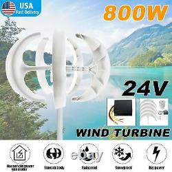 800W DC 24V Lanterns Wind Turbine Generator Clean Energy Home RV Boat Vertical A
