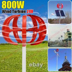 800W Lantern Vertical Wind Turbine Generator with Charger Controller 24V Power Kit