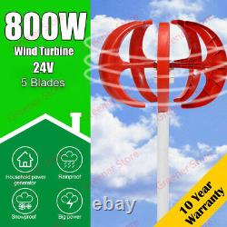 800W Lantern Vertical Wind Turbine Generator with Charger Controller 24V Power Kit