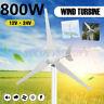 800w Max Power 3 Blades 12v/24v Wind Turbine Generator Kit With Controller