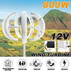 800W Max12V 5 Blade Wind Turbine Wind Vertical Axis Generator Unit with Controller