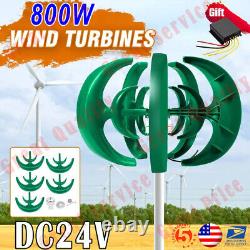 800W Vertical Axis Wind Power Turbine Generator 24V Controller Home Windmill Kit