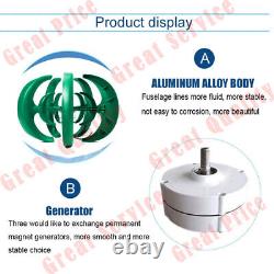 800W Vertical Axis Wind Power Turbine Generator 24V Controller Home Windmill Kit