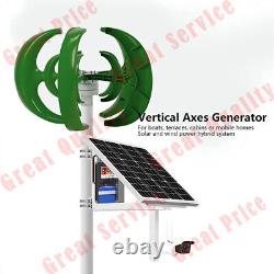 800W Vertical Axis Wind Power Turbine Generator 24V Controller Home Windmill Kit