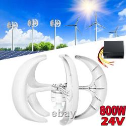 800W Wind Turbine Lantern 5 Blades Wind Generator 24V Wind Motor MPPT Controller