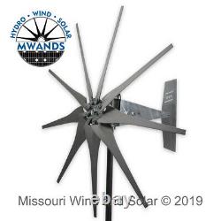 9 Blade 1600 Watt Sealed Wind Turbine Gray Blades Missouri Wind and Solar