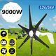 9000w 12v White 6 Blade Wind Turbines Wind Generator Horizontal Home Windmill