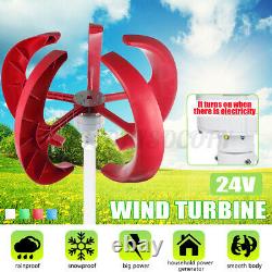 9000W 24V 5 Blades Wind Turbine Generator Lantern Vertical Axis Home Power