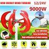 9000w 5 Blades Vertical Axi Wind Turbines Generator Lantern 12v 24v Motor Kit