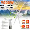9000w 6 Blades Wind Turbine Generator Nylon Fiber Windmill Energy Turbine Charge