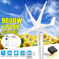 9000W Max Power 5 Blades 12/24V Wind Turbine Generator Kit with Charge Controller