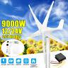 9000w Max Power 5 Blades Wind Turbine Generator With Charge Controller Dc 12/24v