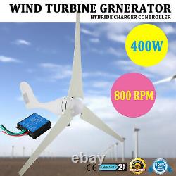 DC 12V 400W Wind Turbine Generator Kit 3 Blades With Charge Controller 20A