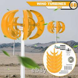 DC 15000W 24V 5Blades Lantern Wind Turbine Generator Vertical Axis Wind Power US
