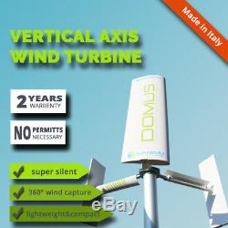 DOMUS energy domestic Vertical Axis wind Turbine generator house garden roof VAW