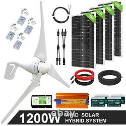 ECO 600W 800W 1200W Solar Panel Kit Wind Turbine Generator Kit for Home Farm