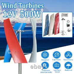 Fast DC 12V 3-Blades Helix Wind Turbine Generator Vertical Axis Wind Power