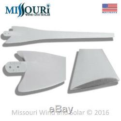 Missouri Freedom 24 Volt 1600 Watt 5 Blade Wind Turbine Generator Kit Gray