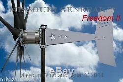 Missouri General Freedom II 12 Volt 2000 Watt 11 Blade Wind Turbine Generator