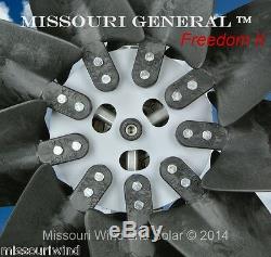 Missouri General Freedom II 12 Volt 2000 Watt Max 9 Blade Wind Turbine Generator