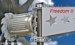 Missouri General Freedom II 24 Volt 2000 Watt Max 9 Blade Wind Turbine Generator