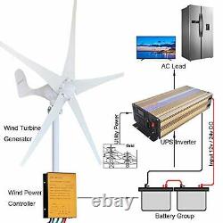 Pikasola Wind Turbine Generator Kit 400W 12V with 5 Blade Wind Generator Kit