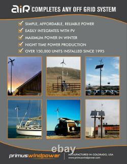 Primus Wind Power Air Breeze Wind Generator 24 Volts Marine Certified