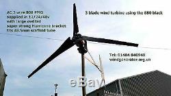 Special 3 Blade Hornet wind turbine generator 3x 880 mm blades, 48V 1500 watt