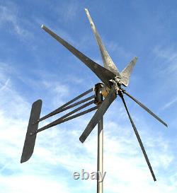 UK 6 blade powerful Avenger wind turbine Generator 24v or 48v heavy duty