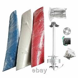 US New DC 12/24V 3-Blades Helix Wind Turbine Generator Vertical Axis Wind Power