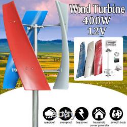 USA 3Blades Helix Wind Turbine Generator Vertical Axis Wind Power 400W DC 12/24V