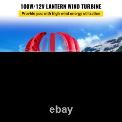 VEVOR Lantern Wind Turbine, 12V/100W Vertical Turbine Generator, 35 Wind Wheel