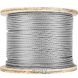 VEVOR T-304 Grade 7 x 19 Stainless Steel Cable Wire Rope 3/16- 500ft Spool