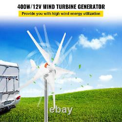 VEVOR Wind Turbine Generator 12V Wind Generator 400W withMPPT&Anemometer 5 Blades