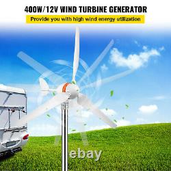 VEVOR Wind Turbine Generator 400W Wind Generator 12V withMPPT&Anemometer 3 Blades