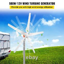 VEVOR Wind Turbine Generator Kit 12V Wind Power Generator 500W withMPPT 5 Blades