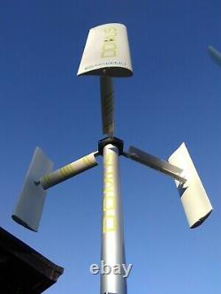 Vertical axis wind turbine generator DOMUS 500 House Garden Boat Roof 500W VAWT