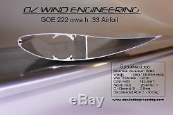WIND TURBINE BLADE Airfoil -GOE222 Airfoils 3 X 1Mtr Blade & End Cap Kit