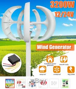 Wind Generator Turbine Kit 3200w For Homes Motor Diy 24v Power House 5 blades